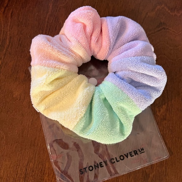 Stoney Clover Lane Rainbow Terry Scrunchie - Picture 2 of 3
